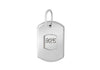 Sterling Silver 925 Double Dog Tag Pendant