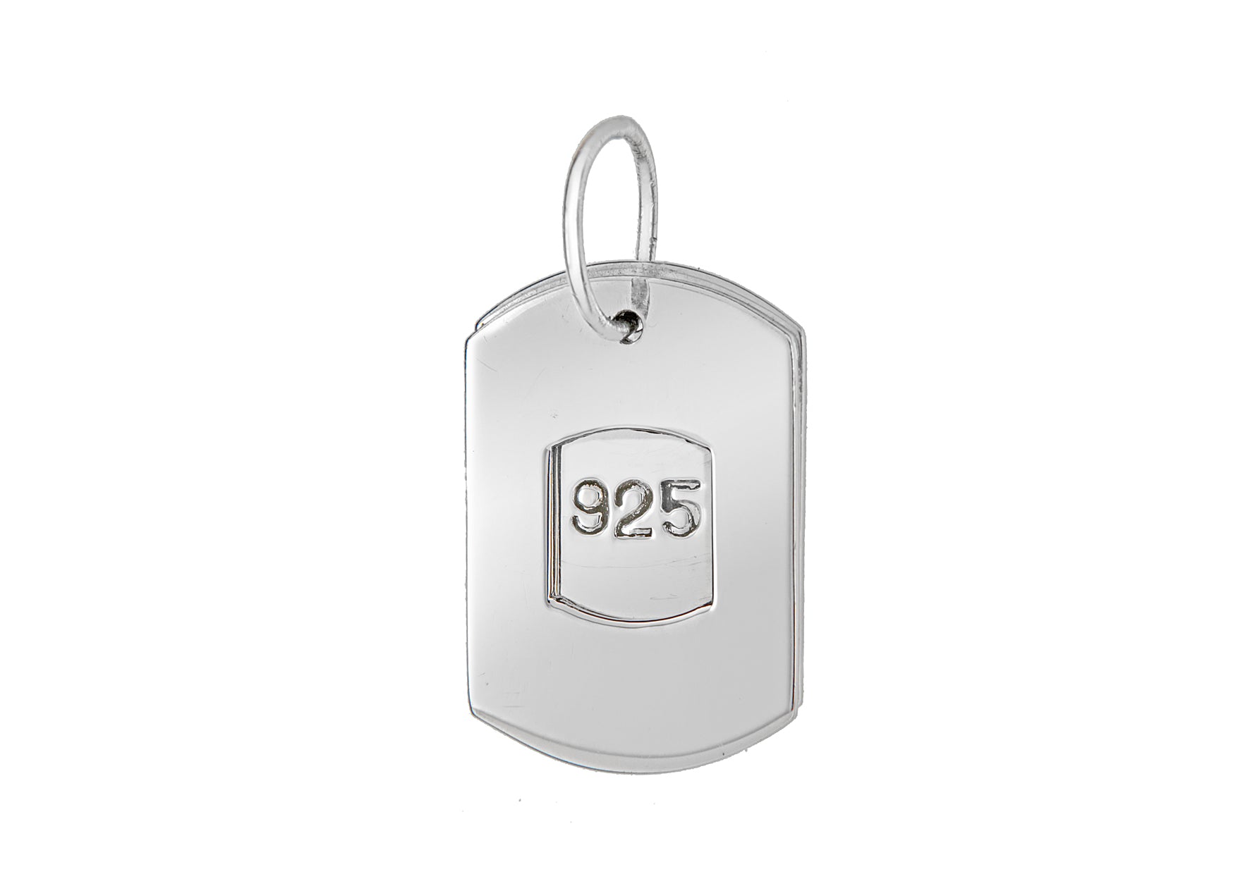 Sterling Silver 925 Double Dog Tag Pendant