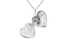 Sterling Silver Filigree Heart Locket Pendant