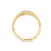 Gold Plated Sterling Silver 0.10ct Lab Created Diamond Solitaire Ring