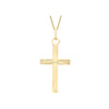 9ct Yellow Gold Diamond Cut Cross Pendant