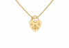 9ct Gold Heart Padlock Pendant Necklace