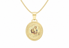 9ct Gold Rope-Edge St Christopher Oval Pendant