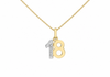 9ct Yellow Gold 0.01ct Diamond ‘18’ Pendant
