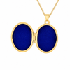 9ct Yellow Gold Etched Flower Oval Locket