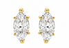 9ct Yellow Gold Marquise Cut Zirconia Stud Earrings