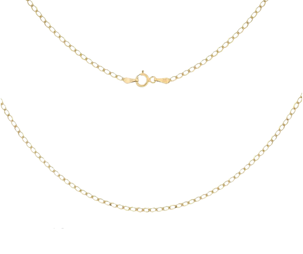 9ct Yellow Gold 40 Flat Curb Chain