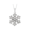 9ct White Gold 0.17ct Diamond Snowflake Pendant