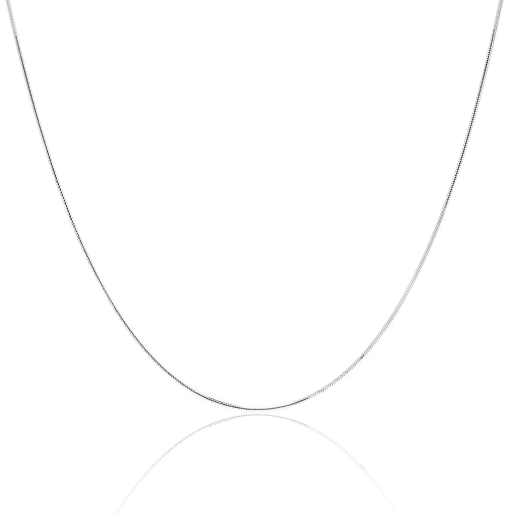 Platinum 30 Round Slim Snake Chain