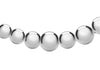 Sterling Silver Graduated Ball & Box Adjustable Slider Chain Necklace