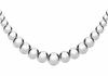 Sterling Silver Graduated Ball & Box Adjustable Slider Chain Necklace
