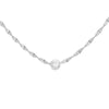 Sterling Silver Twist 5mm Ball Necklace