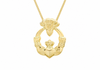 Висулка Claddagh Slider от 9ct жълто злато