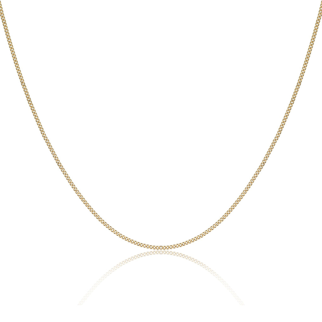 9ct Yellow Gold 25 Diamond Cut Adjustable Curb Chain