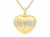 9ct Yellow Gold 0.02ct Diamond 'Amour' Heart Pendant