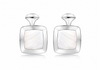 Sterling Silver Mother Of Pearl Cushion Cufflinks
