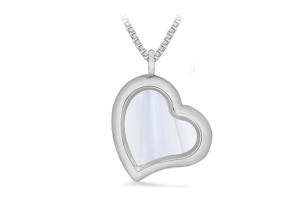 Heart Treasure Charm Locket on Box Chain