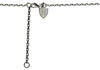Hoxton London Men's Sterling Silver Black Leather Inlay ylindrial Drop Adjustable Pendant