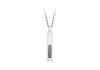 Hoxton London Men's Sterling Silver Pyramid Marasite Set Drop Adjustable Necklace