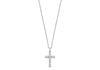 Hoxton London Men's Sterling Silver Brick Pattern Cross Adjustable Necklace