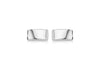 Hoxton London Men's Sterling Silver Rectangular Plain Domed Cufflinks