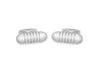 Hoxton London Men's Sterling Silver Ribbed Bullet Cufflinks