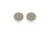 Hoxton London Men's Sterling Silver and Marasite Set Round Cufflinks