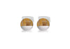 Hoxton London' Men's Sterling Silver and Tigers Eye irular Cufflinks