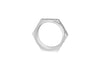 Hoxton London Men's Sterling Silver Brick Patterned Hexagonal Spinning Ring