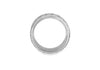 Hoxton London Men's Sterling Silver Rhodium Plated Herringbone Ring