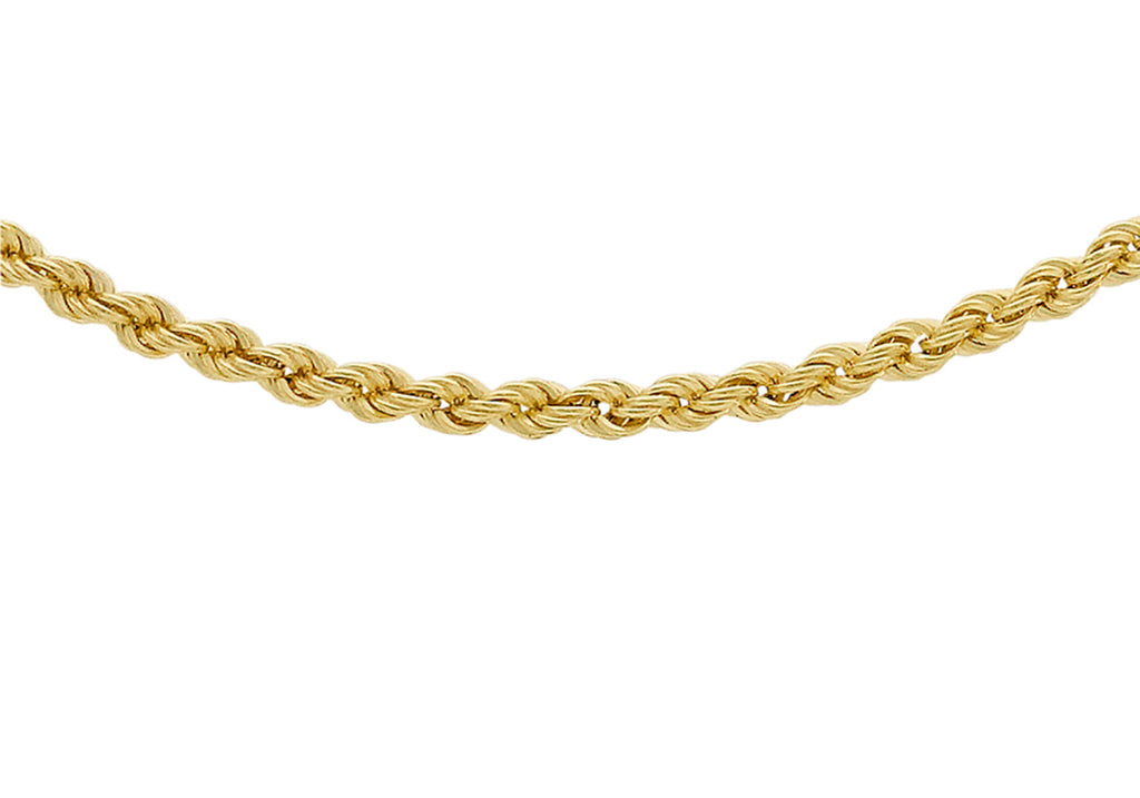 9ct Yellow Gold 40 Rope Chain