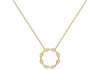 9ct Yellow Gold White Zirconia Ring Twist Trace Chain Necklace