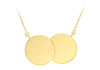 9ct Yellow Gold 26mm x 15mm Double-Disc Adjustable Necklet 41m/16"-43m/17"9