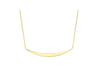 9ct Yellow Gold 3mm x 41mm urved Bar Adjustable Necklace  41m/16"- 43m/17"9