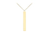 9ct Yellow Gold 4.9mm x 39.7mm Vertial Bar Adjustable Necklace  41m/16"-43m/17"9