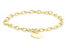 9ct Yellow Gold 15.5mm x 18mm Heart Tag Belcher  Bracelet 18m/7"9