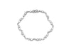 9ct White Gold 0.35t Diamond DoughnCut Wave Link Bracelet 17m/6.7"9