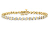 9ct Yellow Gold 0.50ct Diamond Wave-Link Bracelet 19m/7.5"9