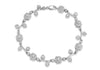 9ct White Gold 1.00ct Diamonds Flower & Leaf Bracelet