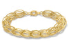 9ct Yellow Gold Double Oval Link Bracelet 19m/7.5"9