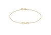 9ct Yellow Gold 15.5mm x 4.8mm Infinity Adjustable Bracelet 18m/7"-19m/7.5"9