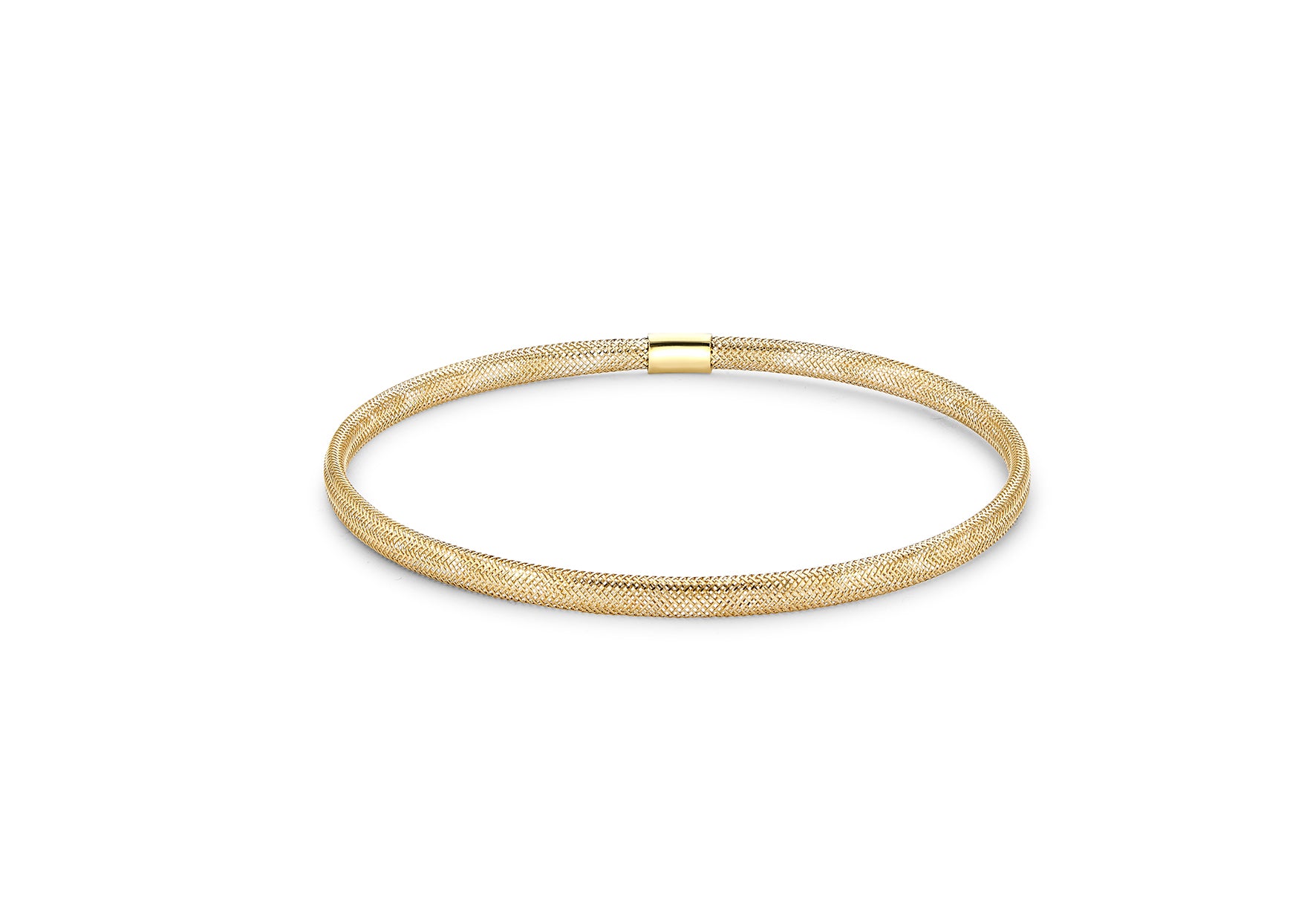 9ct Yellow Gold Mesh Flexible Slip Bangle