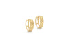 9ct Yellow Quilted Small Hoop Earrings