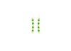 9ct Yellow Gold Green Zirconia Open Hoop Stud Earrings