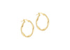 9ct Yellow Gold Twirl Hoop Creole Earrings