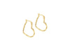 9ct Yellow Gold Diamond Cut Heart Earrings