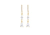 9ct Yellow Gold Marquise Zirconia Drop Earrings