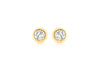 9ct Yellow Gold 0.20t Diamond 4.5mm Round Stud Earrings