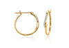 9ct Yellow Gold 0.12t Diamond 21mm Twist Creole Earrings