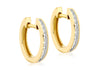 9ct Yellow Gold 0.10ct Diamond Huggy Earrings
